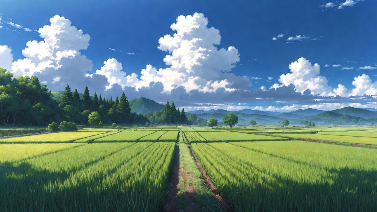 昭和時代の日本の田園風景
