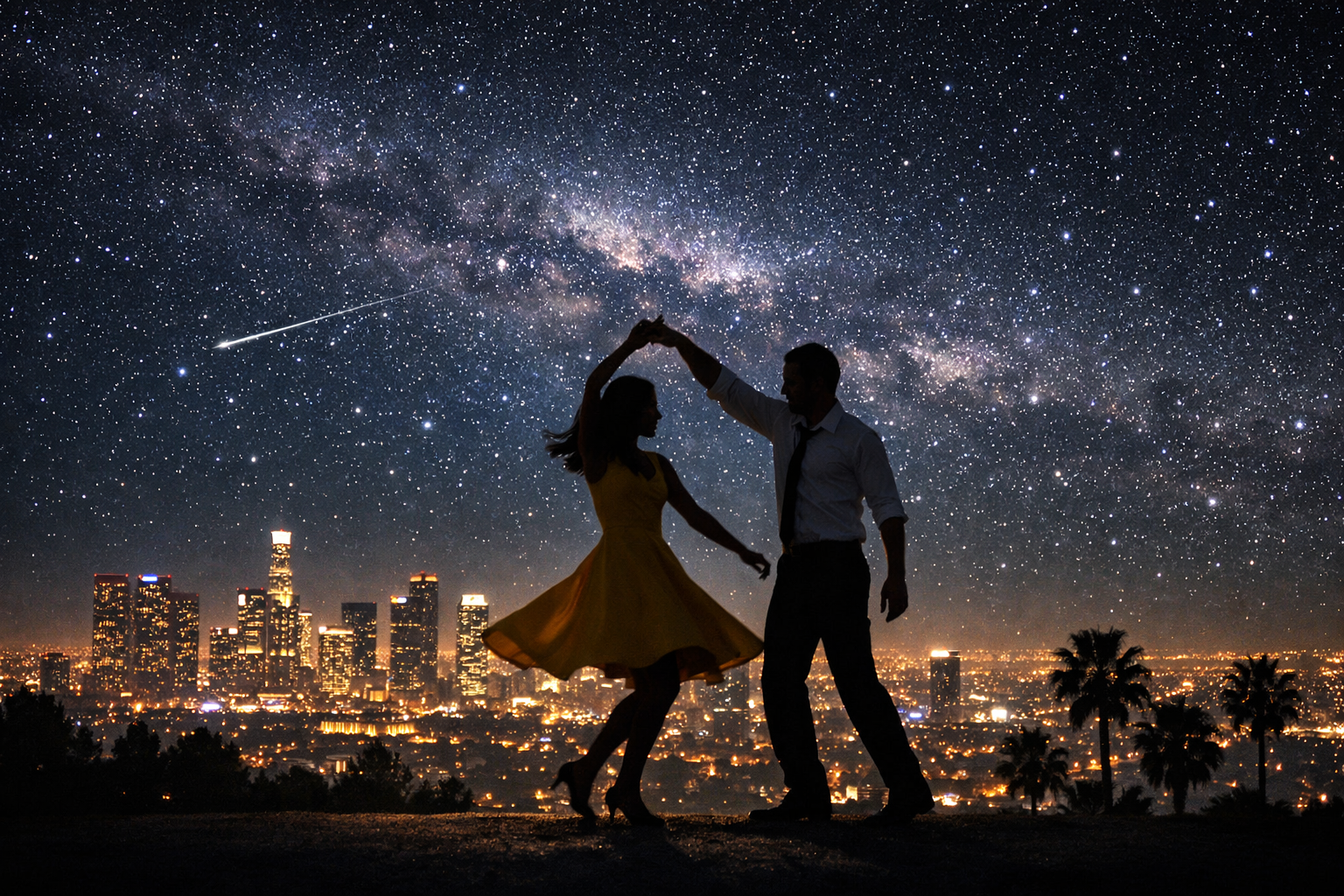 夜空と踊る二人