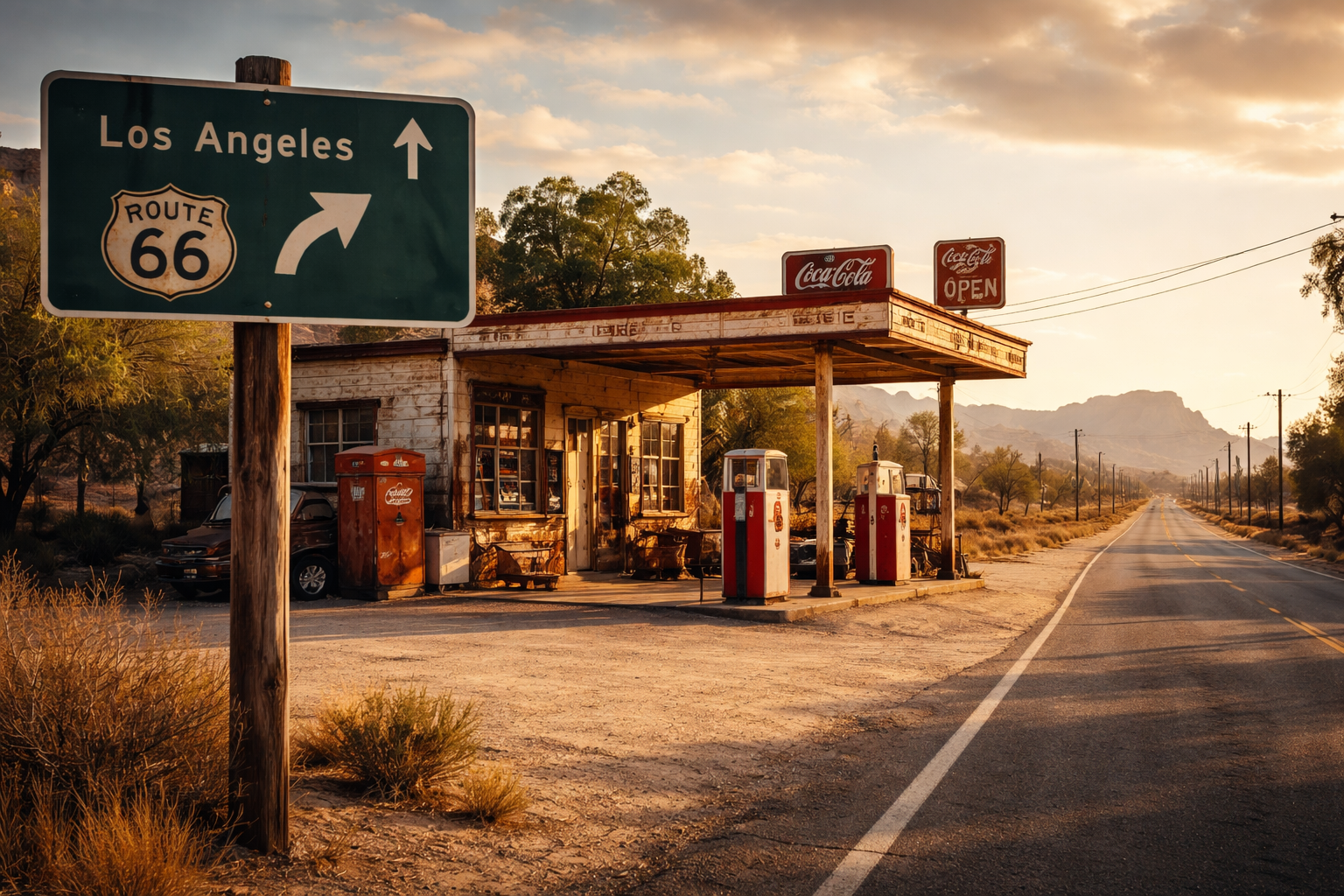 レトロなガソリンスタンド