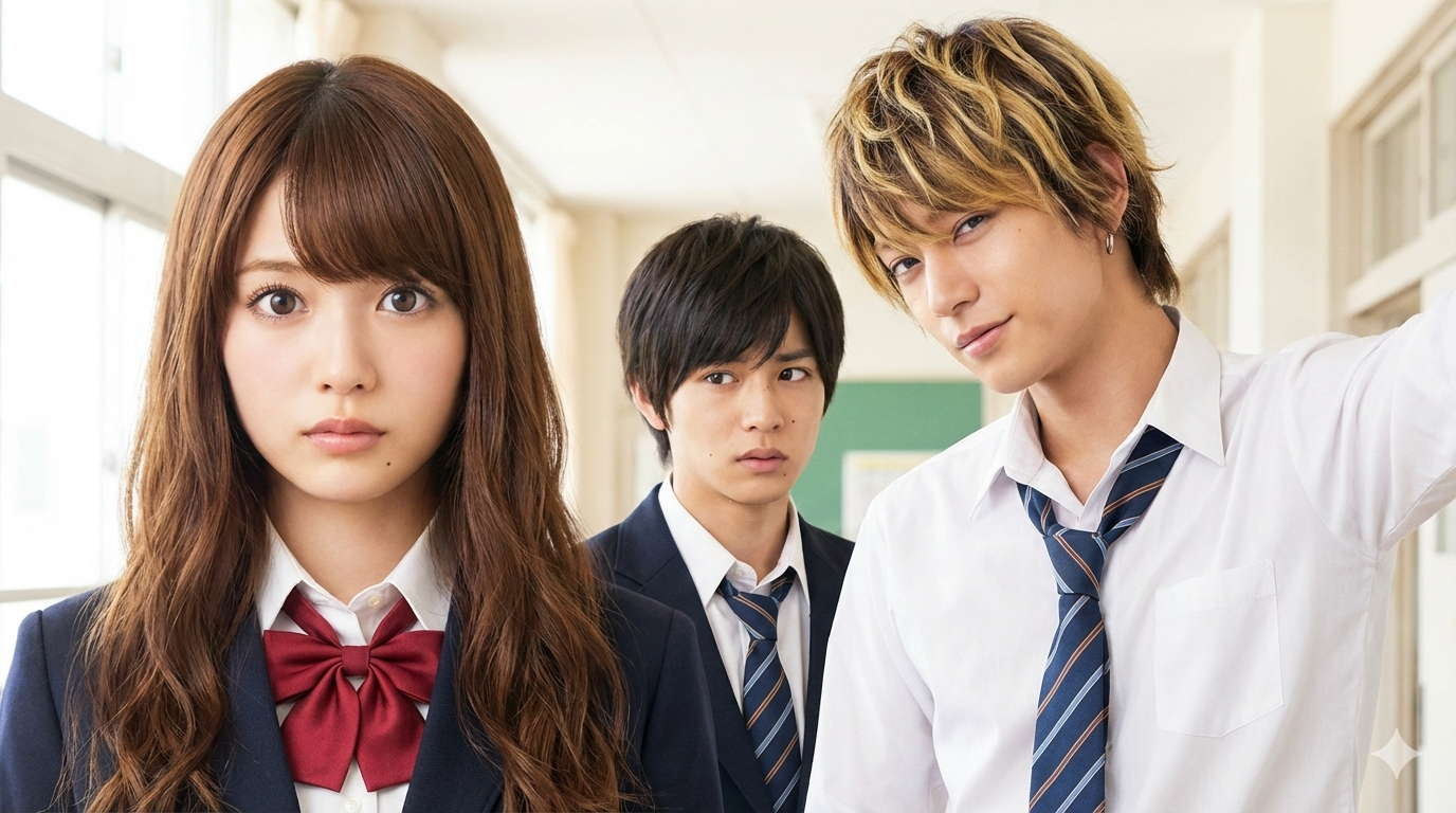 三角関係の高校生