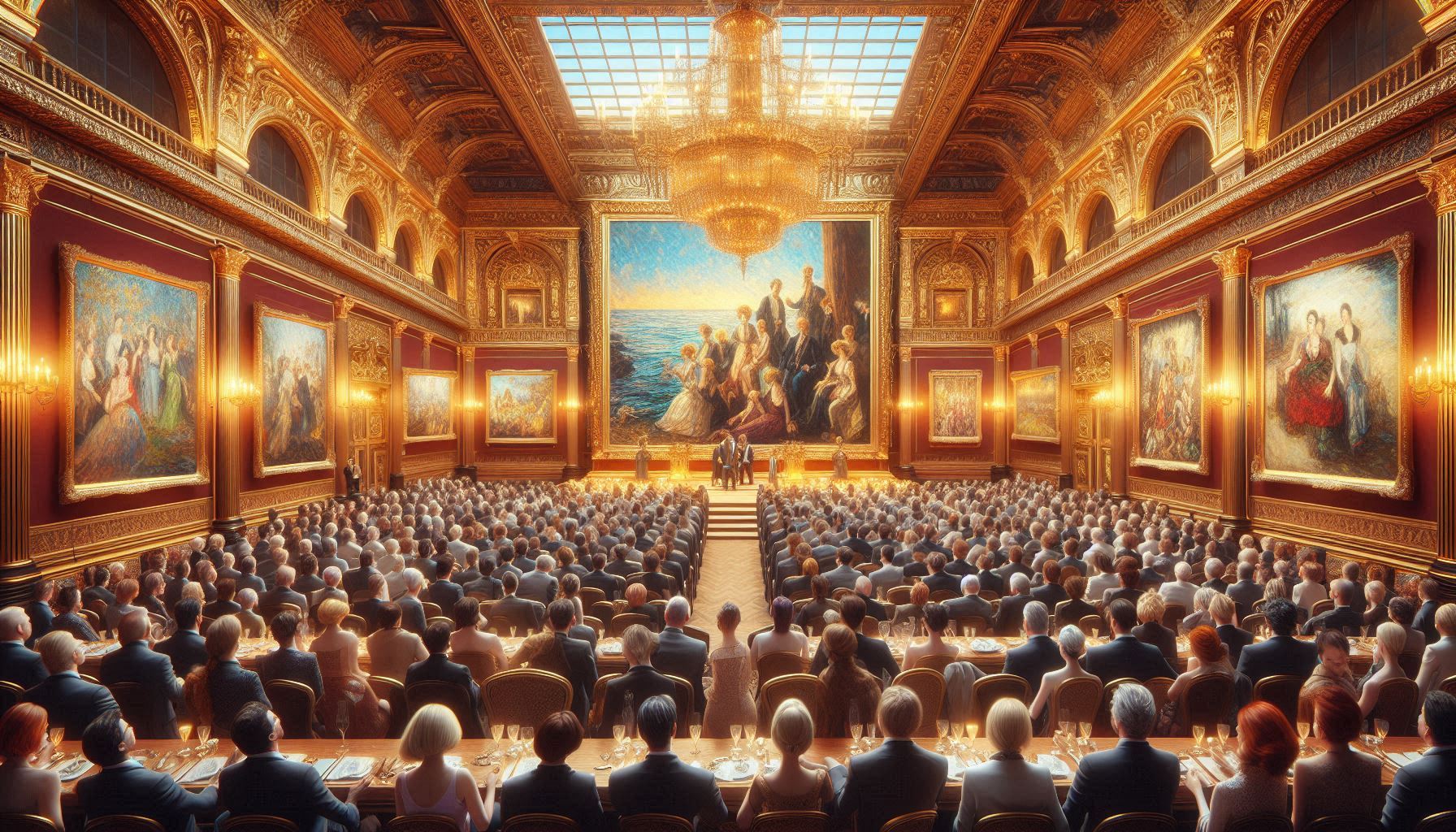 高級感のあるオークション会場