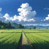 昭和時代の日本の田園風景